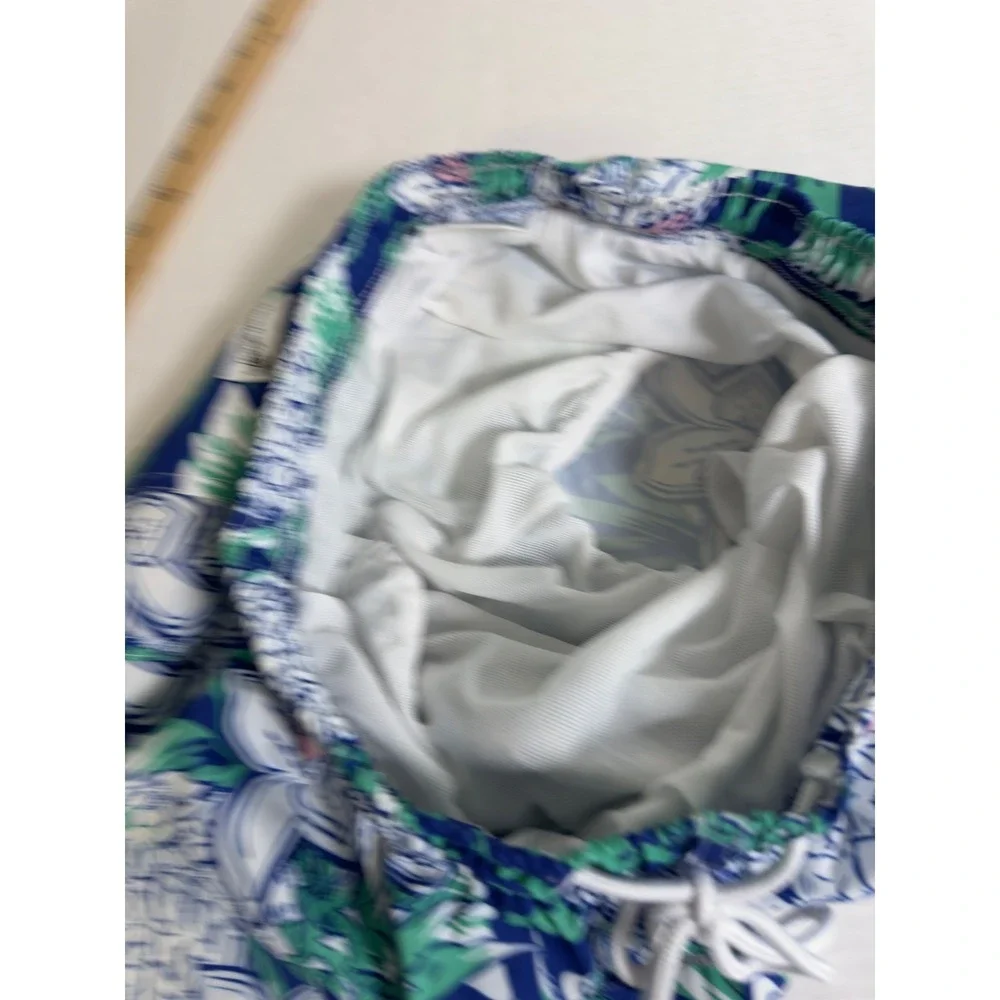 Boardies Swim Trunks Mens Large Blue‎ Tropical Pineapple Hawaiian Drawstring